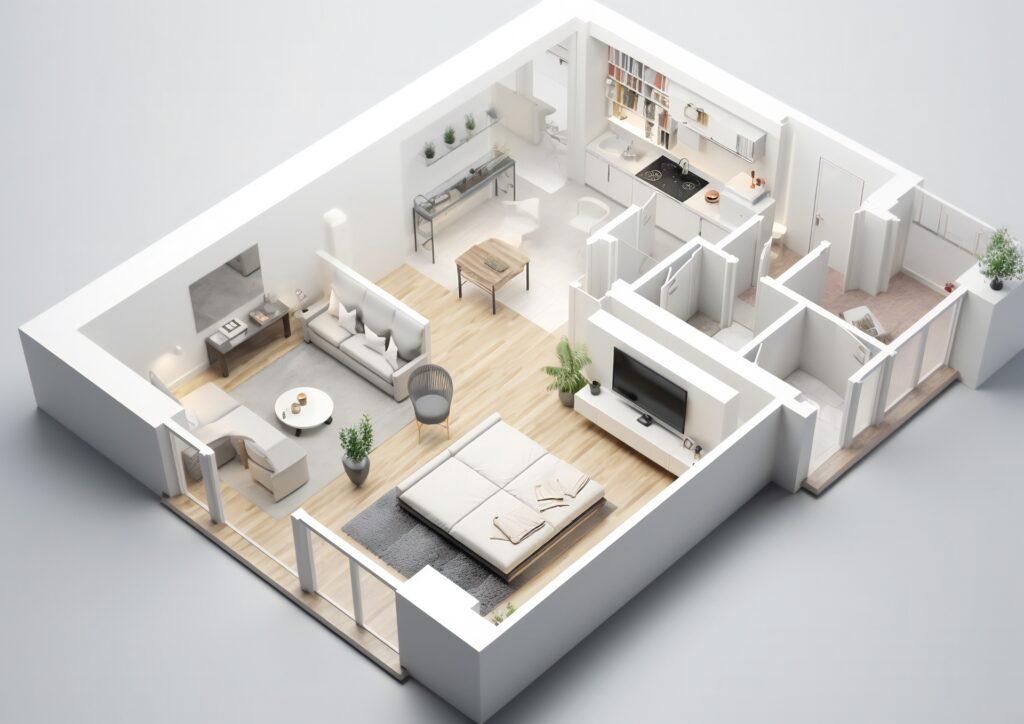 Moderner 3D Grundriss Wohnung | Immobilienmakler Neustadt in Holstein